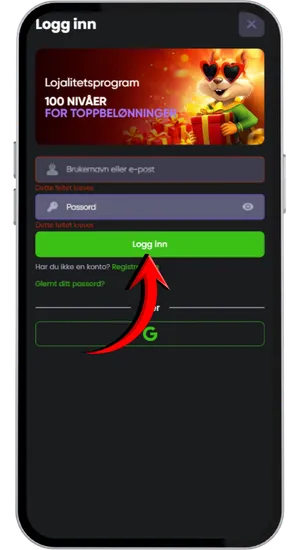 Inloggning till casinokonto
