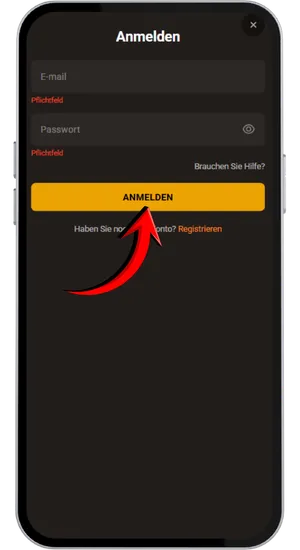Login in das Casino-Konto