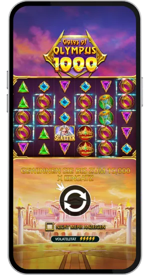 Gates of Olympus 1000 Hauptspielbildschirm