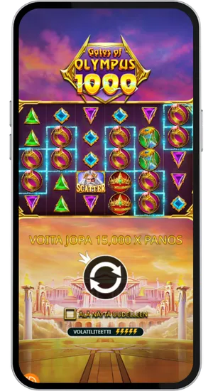 Gates of Olympus 1000 huvudsakliga spelskärm