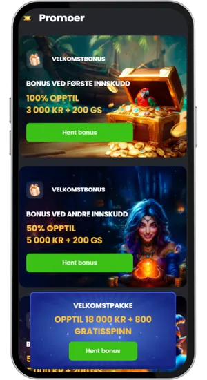 Skärm för val av bonus