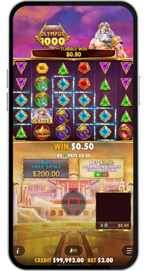 Tumble win sequence with active symbol clusters