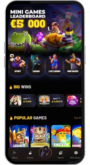 Casino registration form